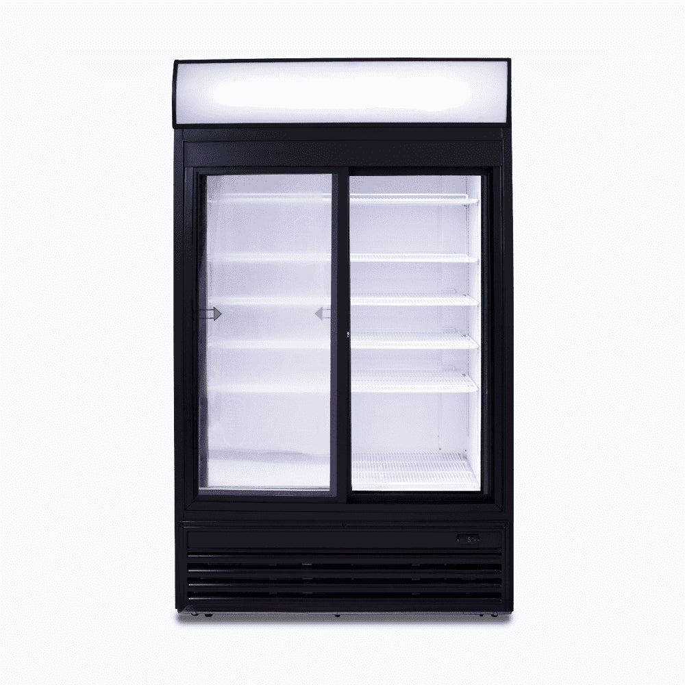 Bromic GM0980LS-NR – Upright Display Fridge  - 945L - 2 Doors - Sliding - Flat Glass - Lightbox