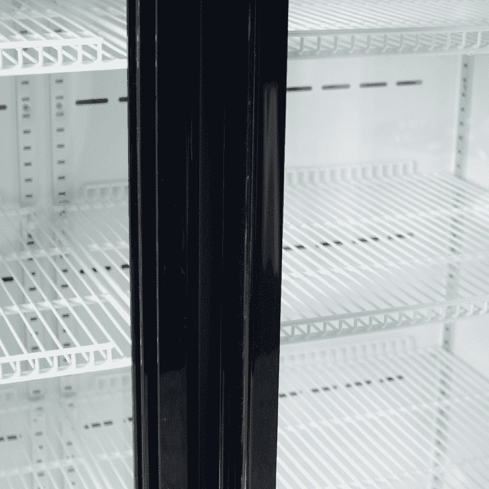 Bromic GM1000LBCAS – Upright Display Fridge - 960L - 2  Doors - Flat Glass - Cassette - Black