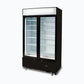 Bromic GM1000LBCAS – Upright Display Fridge - 960L - 2  Doors - Flat Glass - Cassette - Black