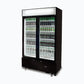 Bromic GM1000LBCAS – Upright Display Fridge - 960L - 2  Doors - Flat Glass - Cassette - Black