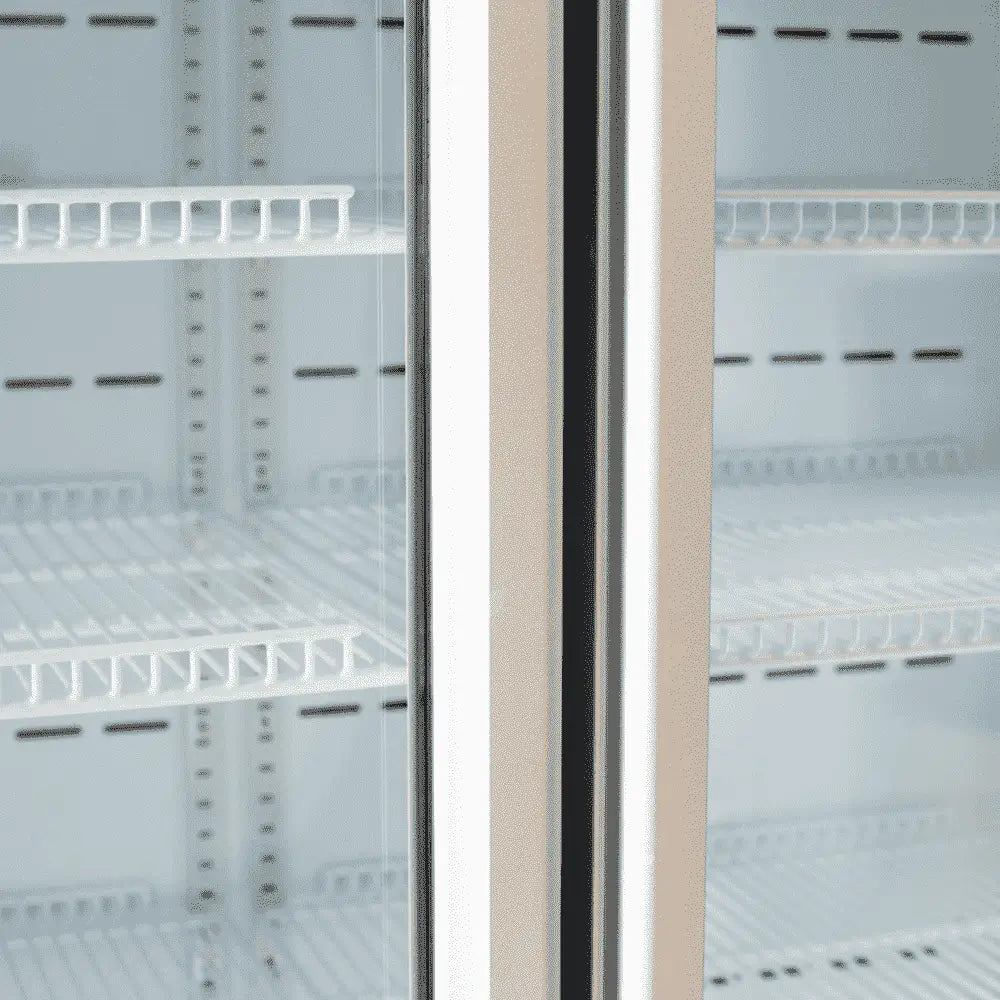 Bromic GM1000LWCAS – Upright Display Fridge - 960L - 2 Doors - Flat Glass - Cassette - White