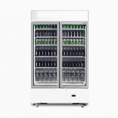 Bromic GM1000LWCAS – Upright Display Fridge - 960L - 2 Doors - Flat Glass - Cassette - White