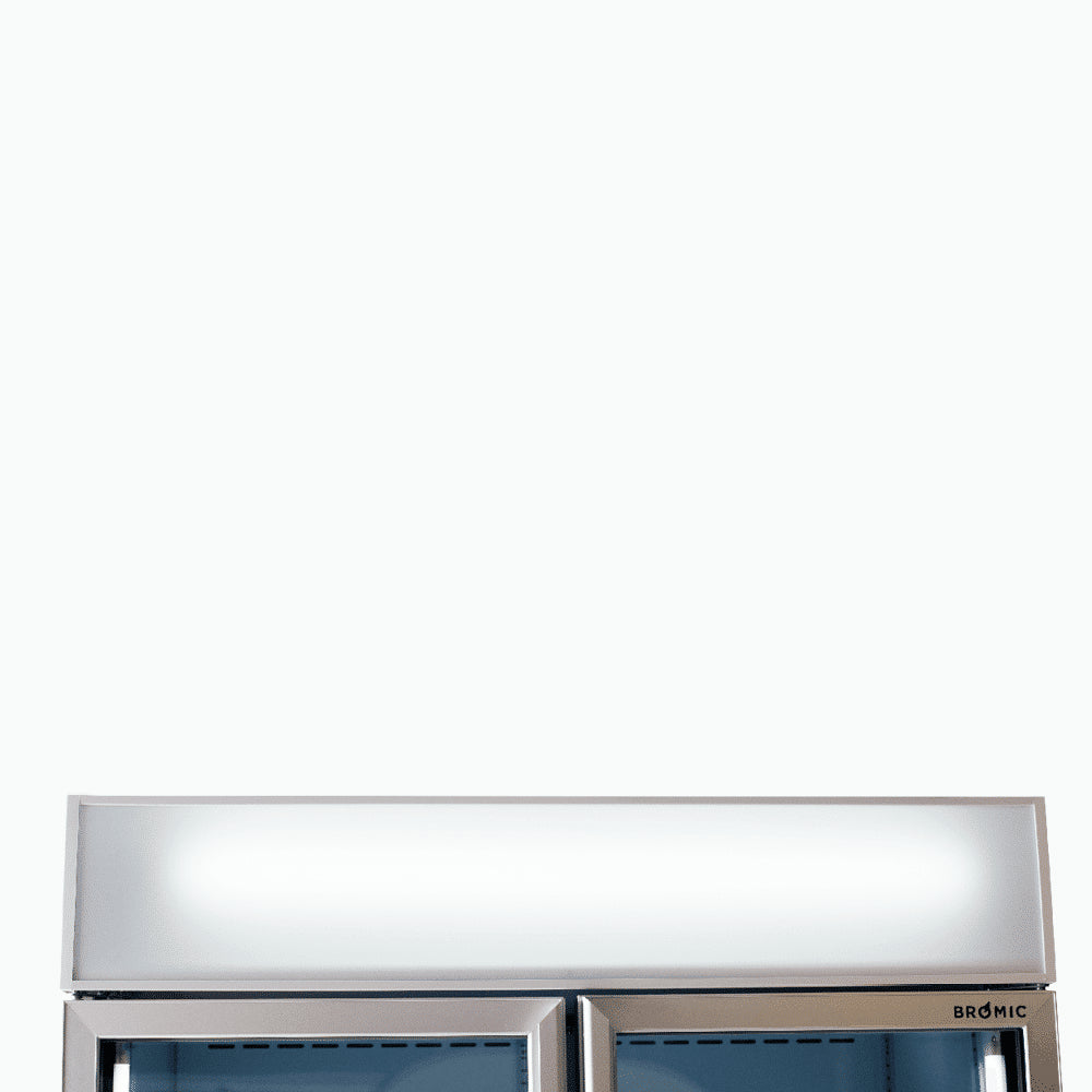 Bromic GM1000LWCAS – Upright Display Fridge - 960L - 2 Doors - Flat Glass - Cassette - White