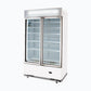 Bromic GM1000LWCAS – Upright Display Fridge - 960L - 2 Doors - Flat Glass - Cassette - White