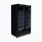 Bromic GM1100B-NR – Upright Display Fridge - 1126L - 2 Door - Flat Glass - Black