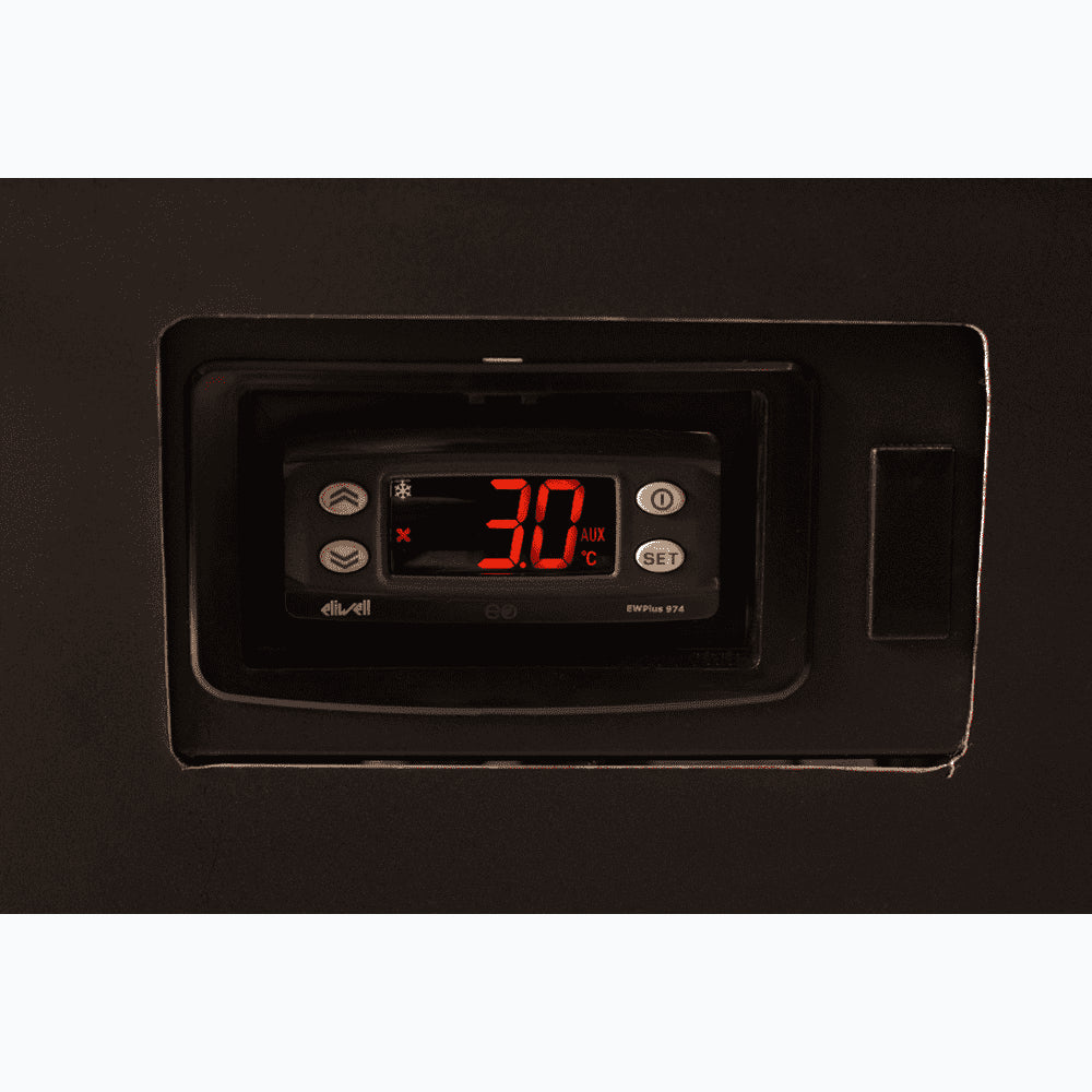 Bromic GM1100B-NR – Upright Display Fridge - 1126L - 2 Door - Flat Glass - Black