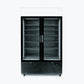 Bromic GM1100LB-NR – Upright Display Fridge - 1082L - 2 Door - Flat Glass - Lightbox - Black