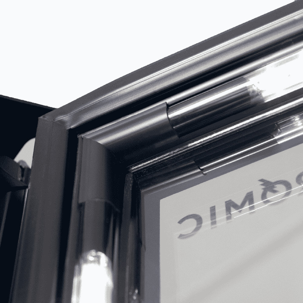 Bromic GM1100LB-NR – Upright Display Fridge - 1082L - 2 Door - Flat Glass - Lightbox - Black