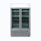 Bromic GM1100LS-NR – Upright Display Fridge - 1082L - 2 Door - Flat Glass - Lightbox - Silver