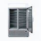 Bromic GM1100LS-NR – Upright Display Fridge - 1082L - 2 Door - Flat Glass - Lightbox - Silver