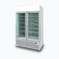 Bromic GM1100LS-NR – Upright Display Fridge - 1082L - 2 Door - Flat Glass - Lightbox - Silver