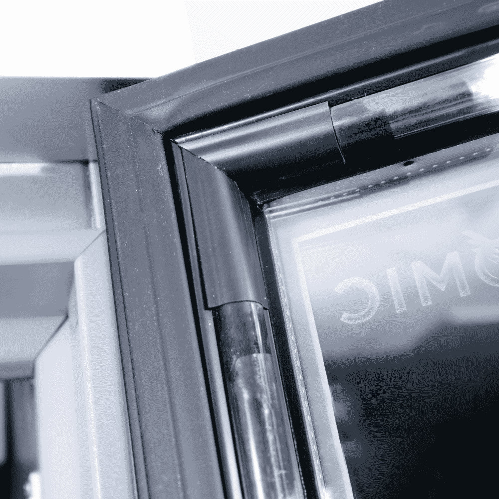 Bromic GM1100LS-NR – Upright Display Fridge - 1082L - 2 Door - Flat Glass - Lightbox - Silver