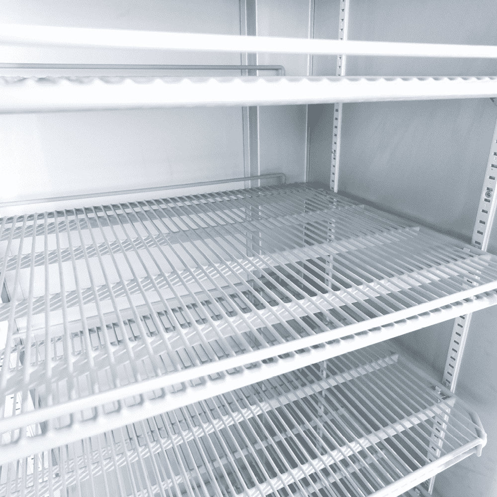 Bromic GM1100LS-NR – Upright Display Fridge - 1082L - 2 Door - Flat Glass - Lightbox - Silver