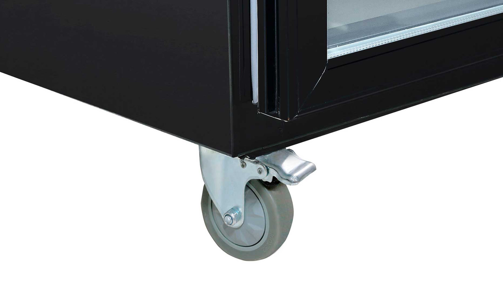 Single Glass Door Upright Fridge Black Stainless Steel – SUCG500B