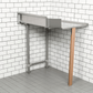 Modular System Clean Dish Table with Splashback CDT-900L