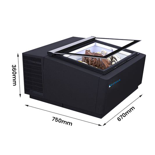 Bonvue Bench Top Gelato / Ice cream Display Showcase – CGD-03B
