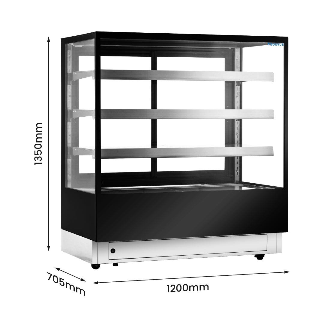 Bonvue Elite Cold Displays with 3 shelves – CL1200-3S