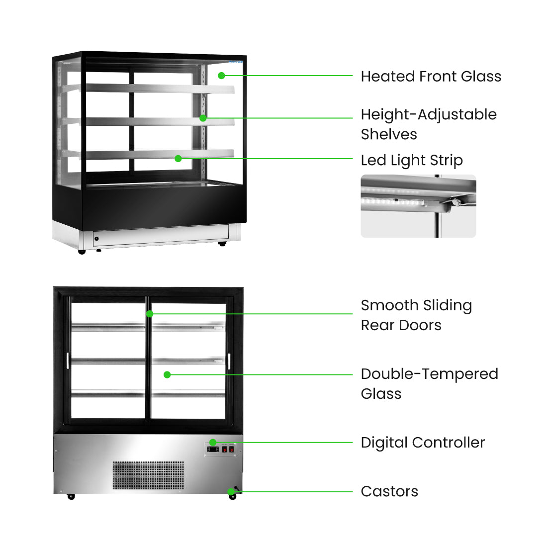 Bonvue Elite Cold Displays with 3 shelves – CL1200-3S
