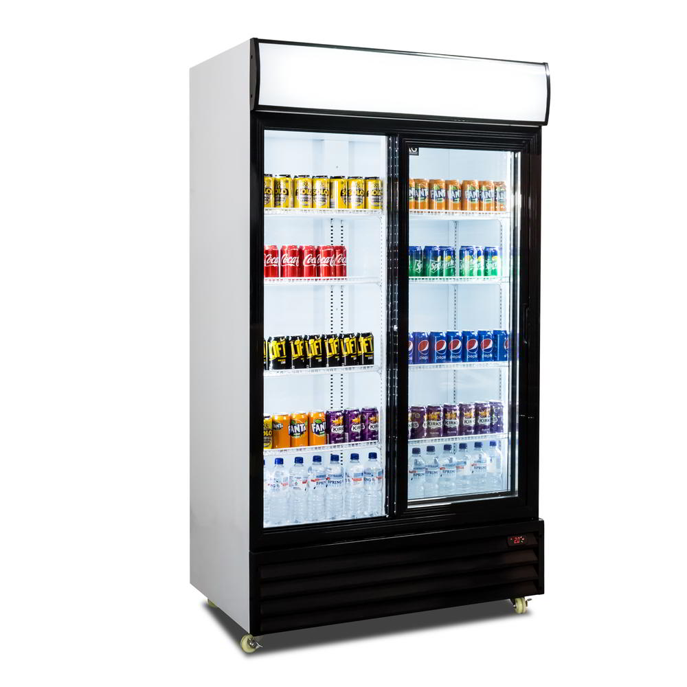 AG CU1000TNG-SD – 1000L Double Sliding Door Upright Display Fridge - Glass Door