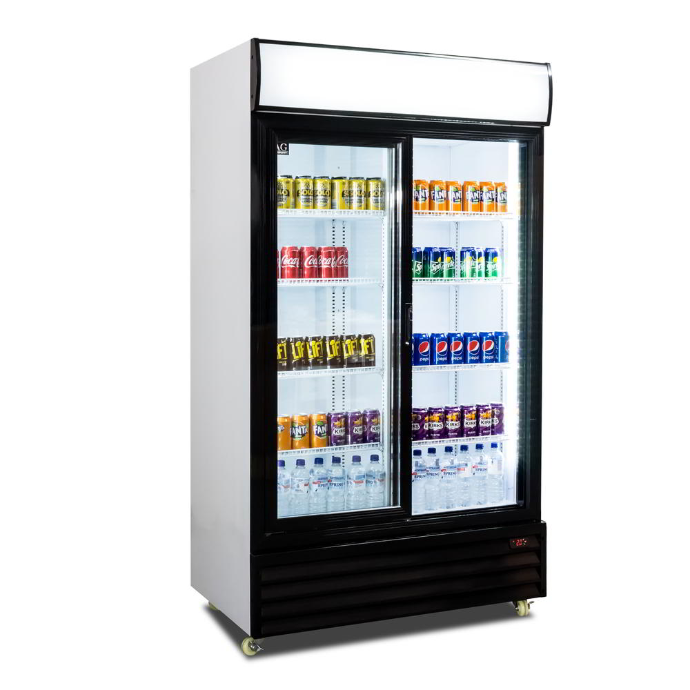 AG CU1000TNG-SD – 1000L Double Sliding Door Upright Display Fridge - Glass Door
