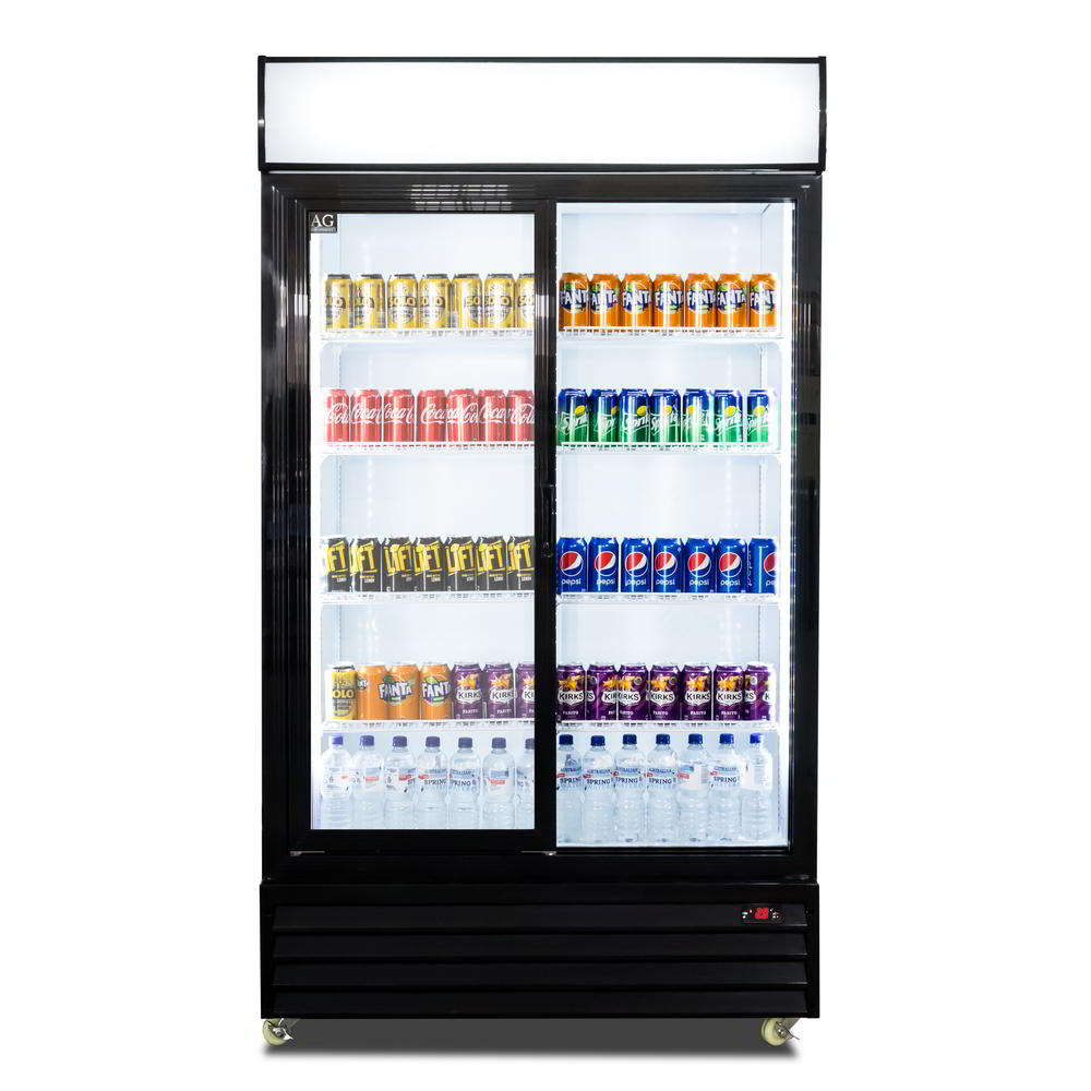AG CU1000TNG-SD – 1000L Double Sliding Door Upright Display Fridge - Glass Door