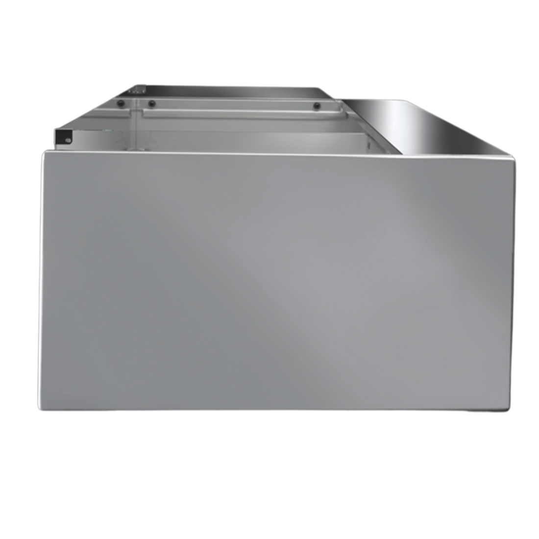 Tecnodom Serie MR80 Black 2000mm Self-serving Deli Display with Storage and Castors – TDMR-0820SELF