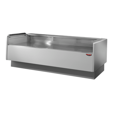 Tecnodom Serie MR80 Black 2480mm Self-serving Deli Display with Storage and Castors – TDMR-0825SELF