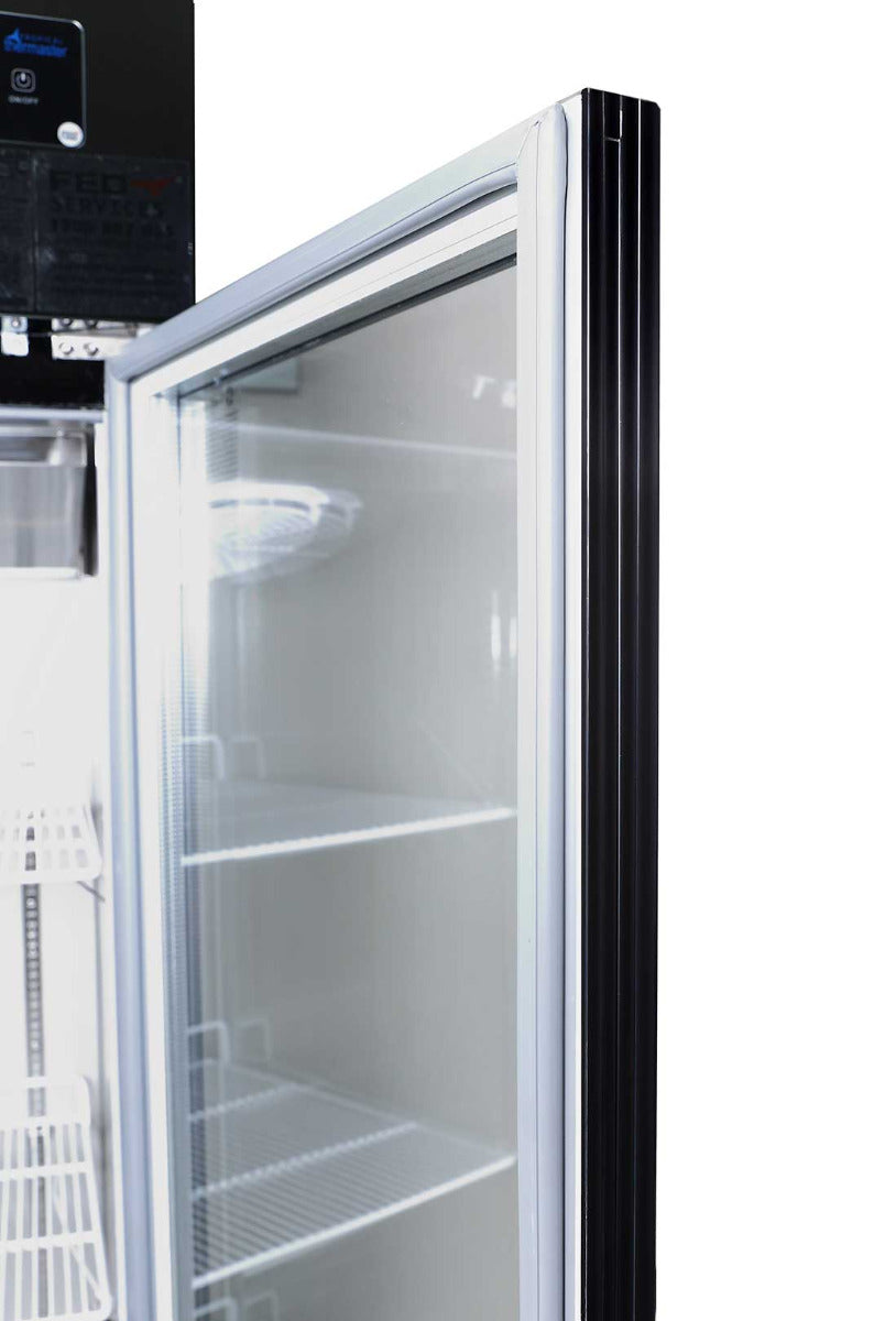 Thermaster Double Glass Door Black Stainless Steel Upright Freezer – SUFG1000B