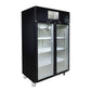 Thermaster Double Glass Door Black Stainless Steel Upright Freezer – SUFG1000B