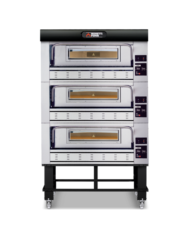 Moretti Forni - P110G Triple Deck Oven on Stand - COMP P110G A/3/S
