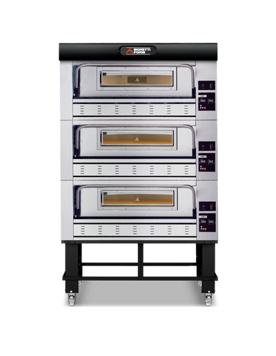 Moretti Forni - P110G Triple Deck Oven on Stand - COMP P110G A/3/S