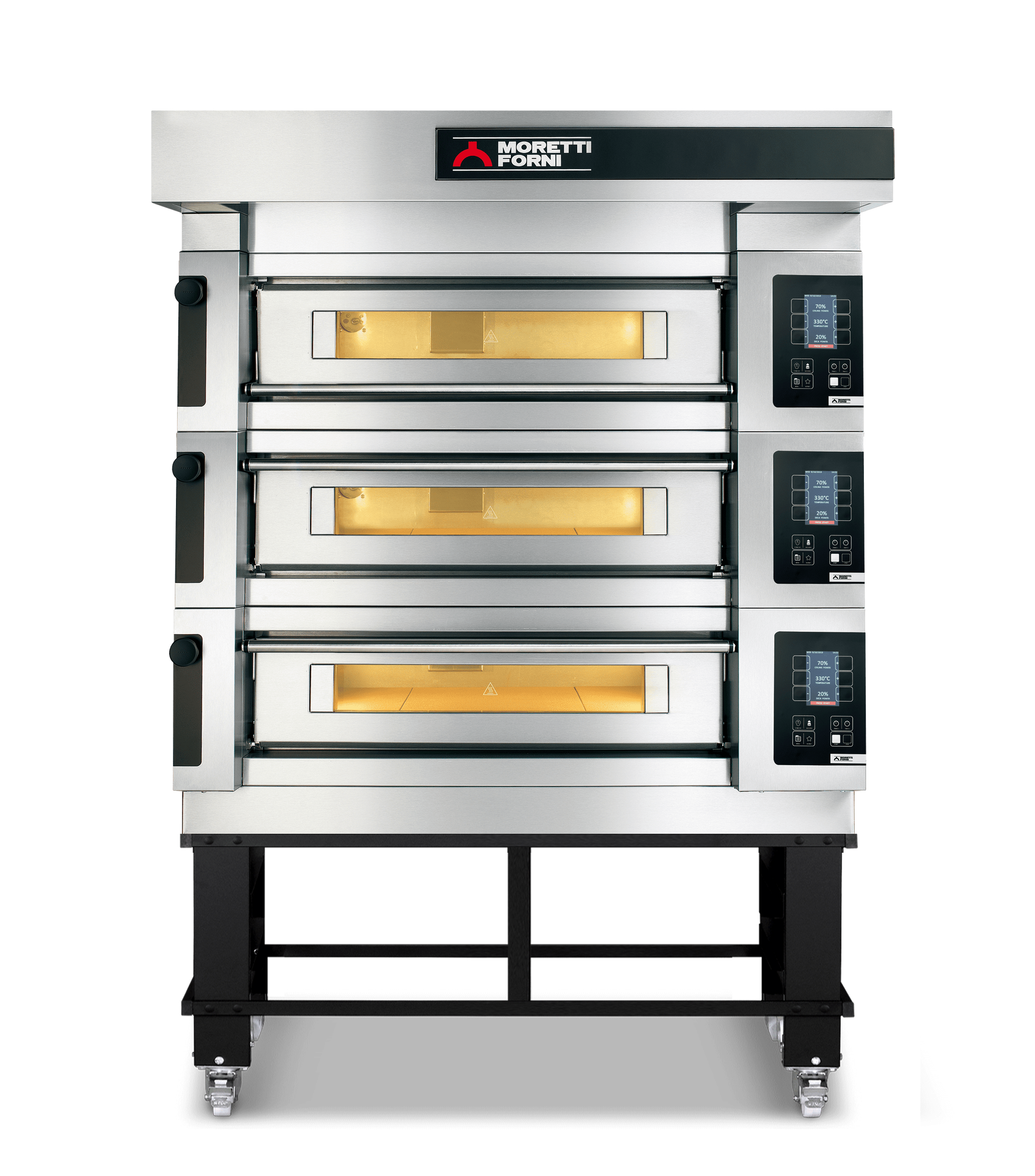 Moretti Forni - SerieS Triple Deck Oven on Stand - COMP S125E/3/S
