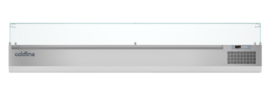 Coldline - 2560mm Display Case with Glass Sneeze Guard - VP25/13NL