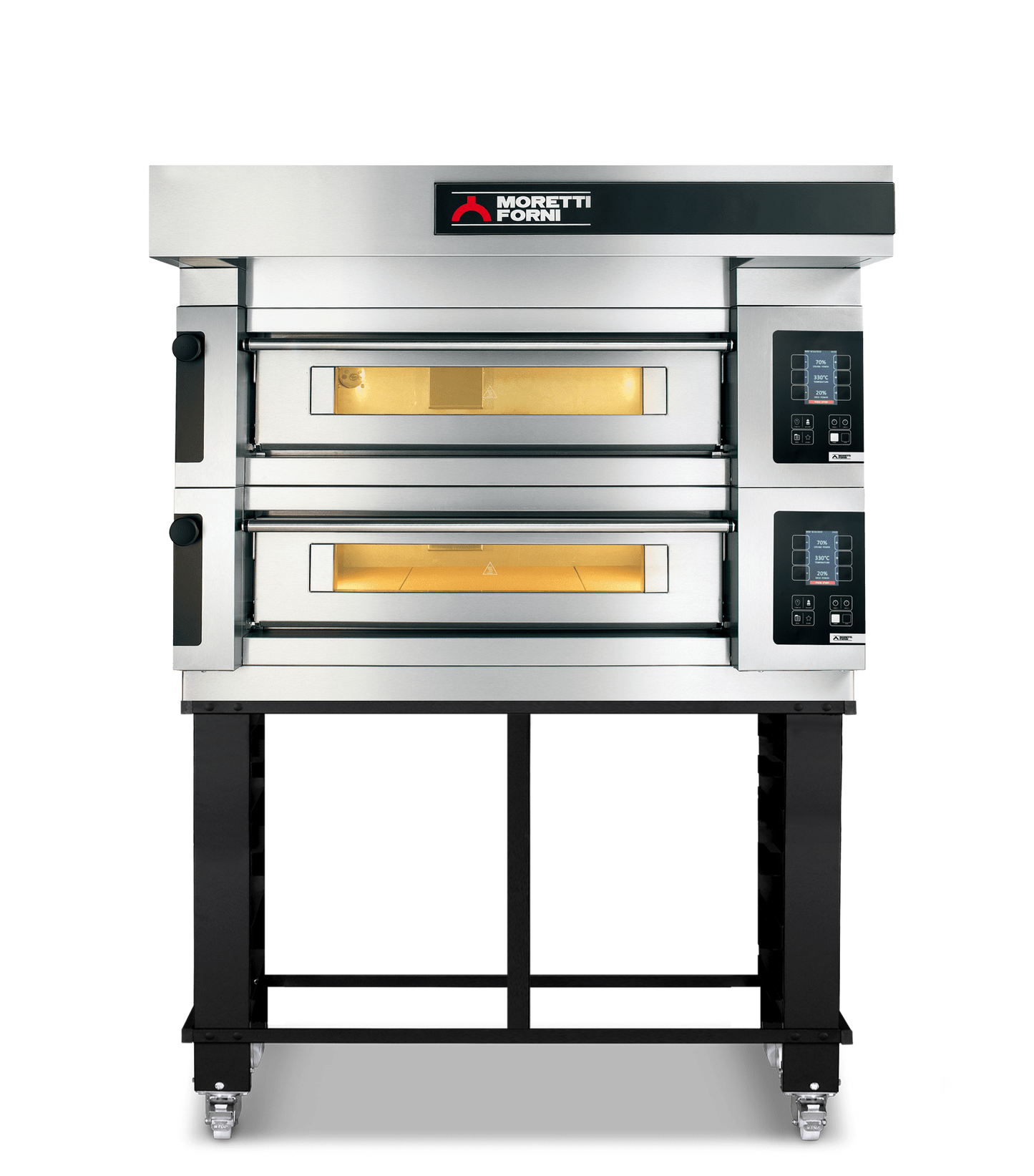 Moretti Forni - serieS Double Deck Bakery Oven on Stand - COMP S100E/2A/S