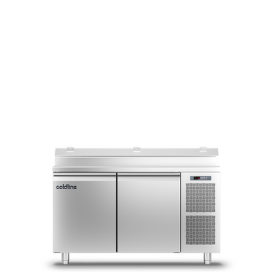 Coldline - 2 Door EN60x40 Prep Station with inbuilt GN1/3 pan holder & stainless steel worktop -2°+8°C - TV13/1MZ-1/3
