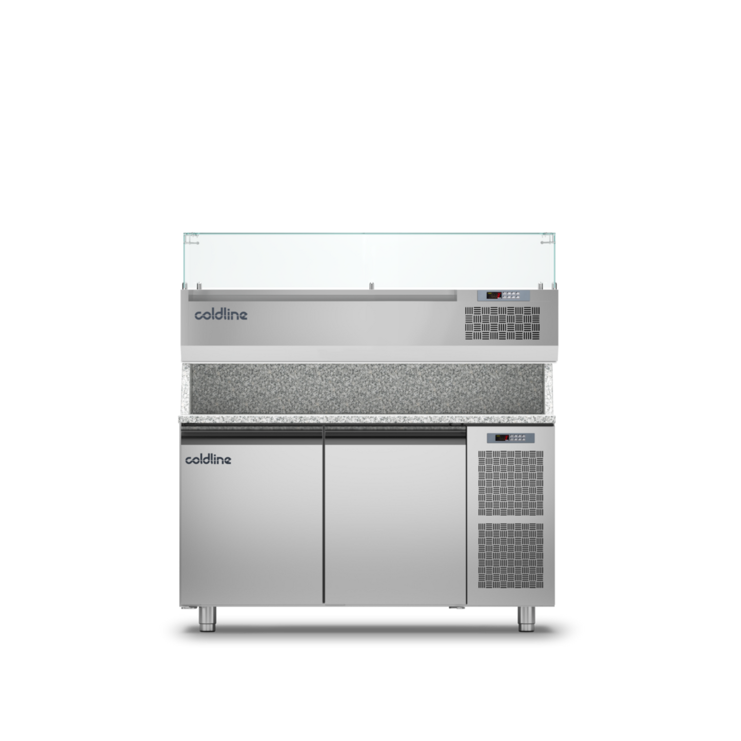 Coldline - 2 Door Pizza Preparation Counter with no worktop -2°+8°C - TZS13/1M