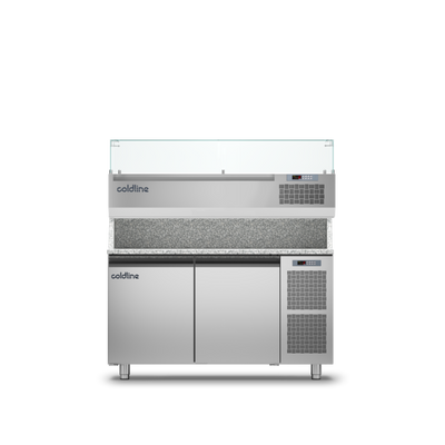 Coldline - 2 Door Pizza Preparation Counter with no worktop -2°+8°C - TZS13/1M