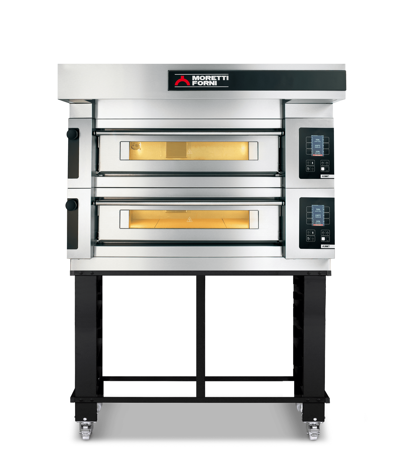 Moretti Forni - serieS Double Deck Bakery Oven on Stand - COMP S125E/2A/S