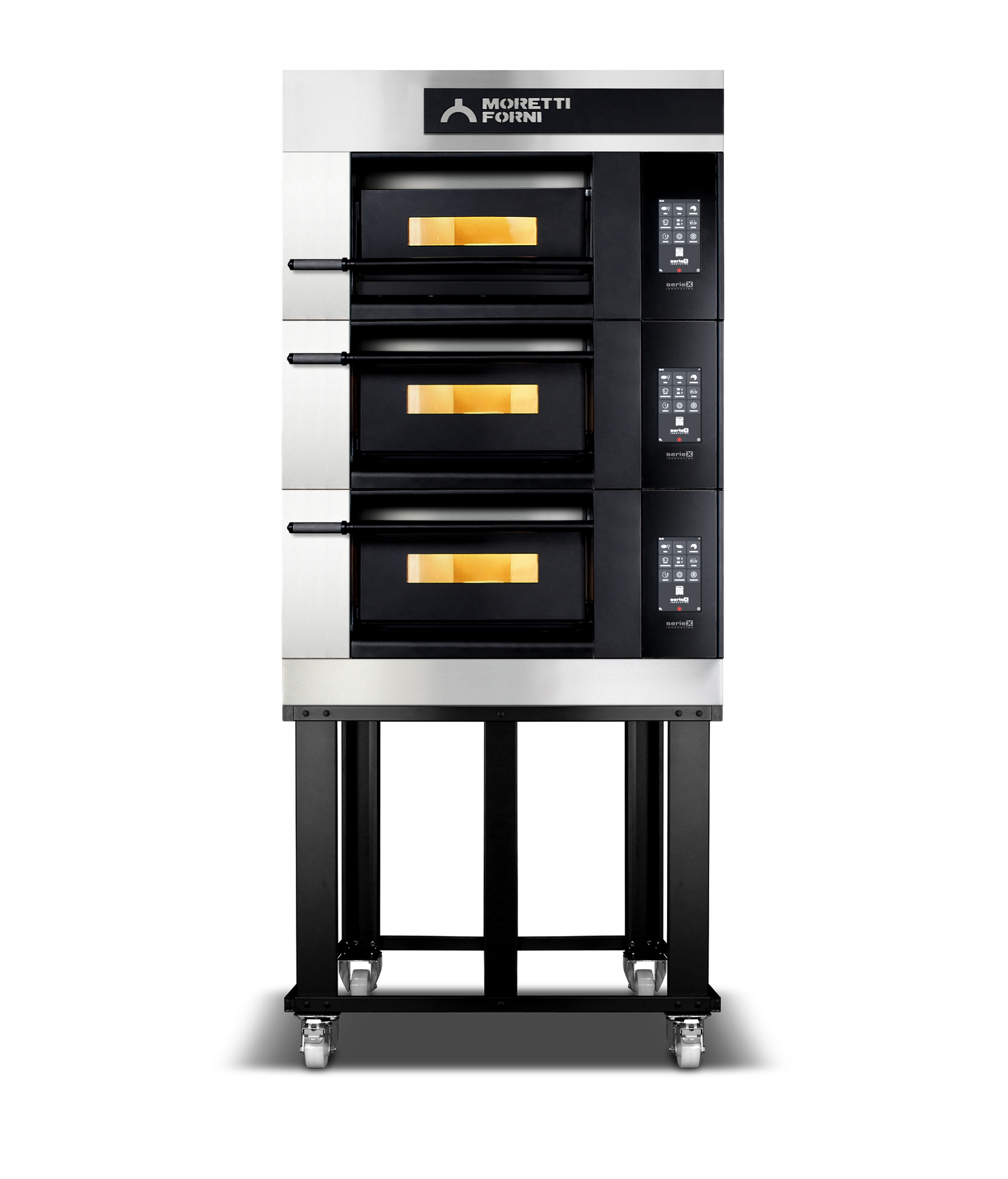Moretti Forni - SerieX Triple Deck Oven on Stand - COMP X50E/3/S