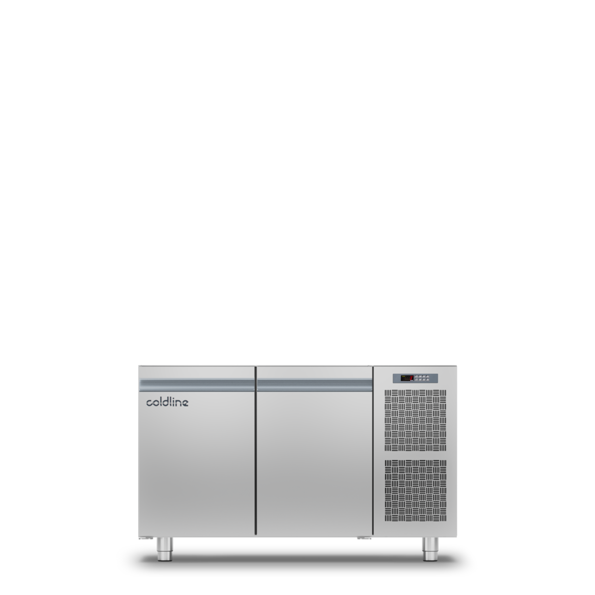 Coldline - 2 Door Smart Counter with s/steel worktop & Splashback - TA13/1ME