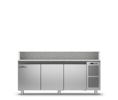 Coldline - 3 Door Pizza Preparation Counter with Granite worktop -2°+8°C - TZ17/1M