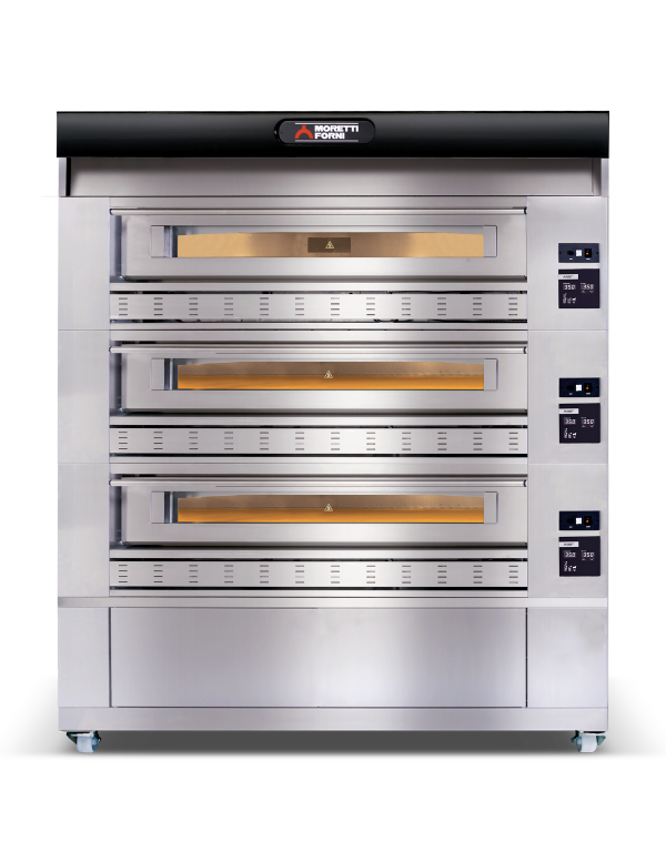 Moretti Forni - P150G Triple Deck Oven on Support - COMP P150G A/3