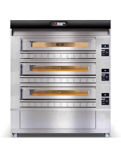 Moretti Forni - P150G Triple Deck Oven on Support - COMP P150G A/3
