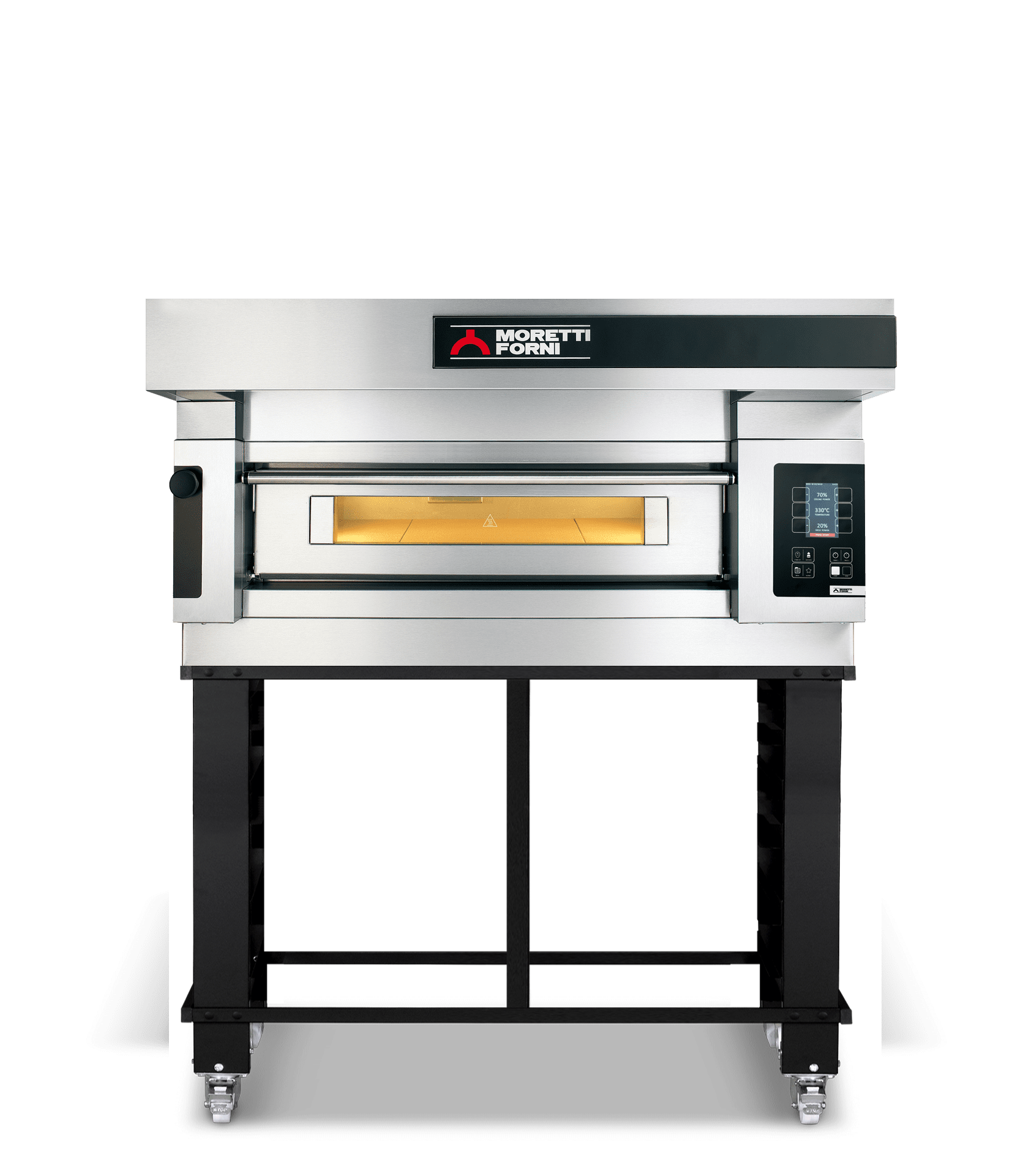 Moretti Forni - serieS Single Deck Bakery Oven on Stand - COMP S50E/1A/S