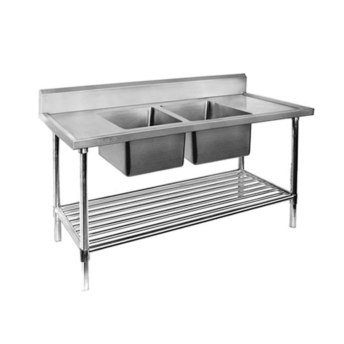 Modular System Double Centre Sink Bench with Pot Undershelf – DSB6-1500C/A