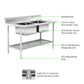 Modular System Double Centre Sink Bench with Pot Undershelf – DSB7-1500C/A