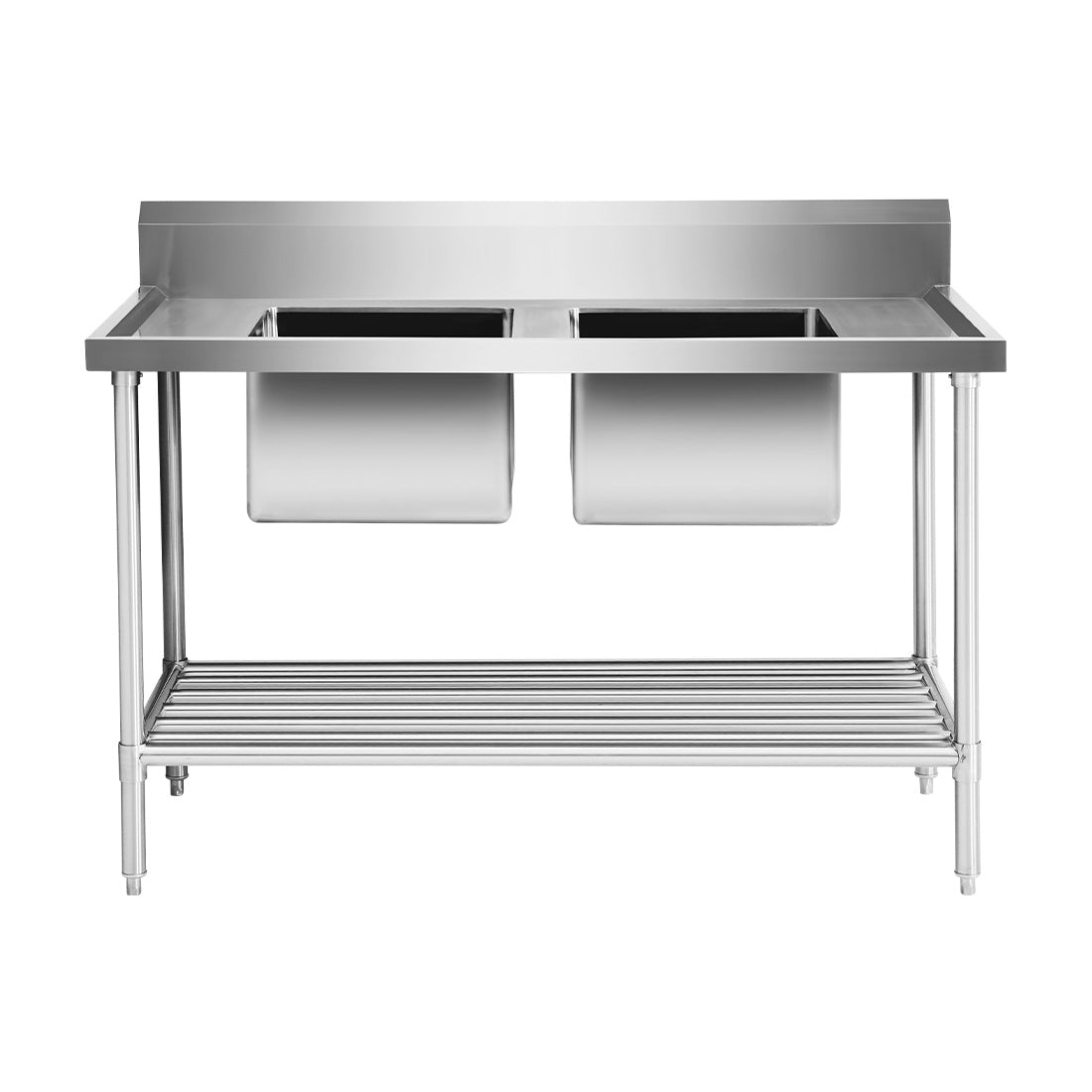 Modular System Double Centre Sink Bench with Pot Undershelf – DSB7-1500C/A