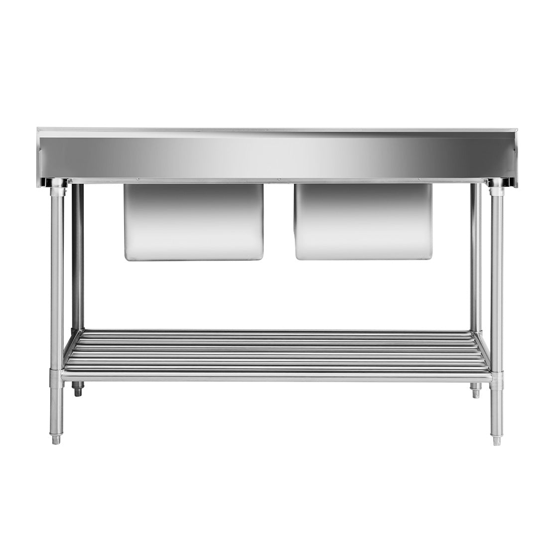 Modular System Double Centre Sink Bench with Pot Undershelf – DSB7-1500C/A