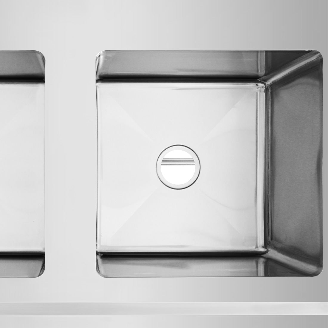 Modular System Double Centre Sink Bench with Pot Undershelf – DSB7-1500C/A