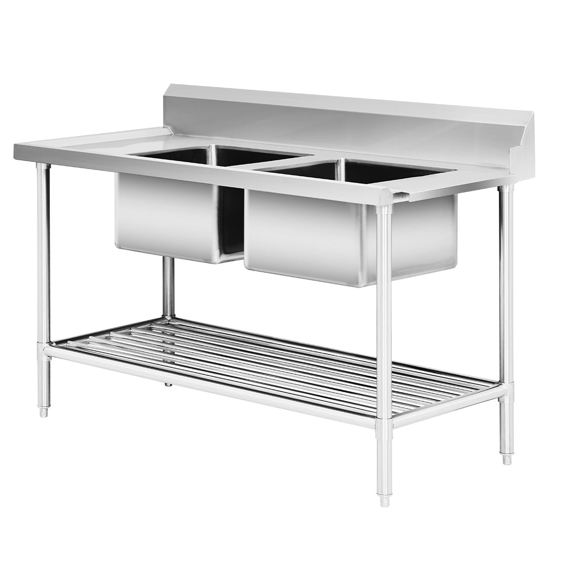 Right Inlet Double Sink Dishwasher Bench – DSBD7-1500R/A